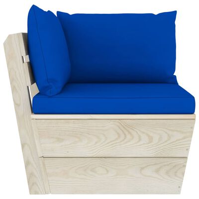 vidaXL 10dílná zahradní sedací souprava z palet podušky smrkové dřevo