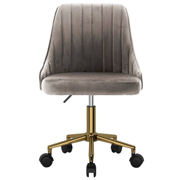 vidaXL Otočn&eacute; j&iacute;deln&iacute; židle 6 ks světle &scaron;ed&eacute; samet