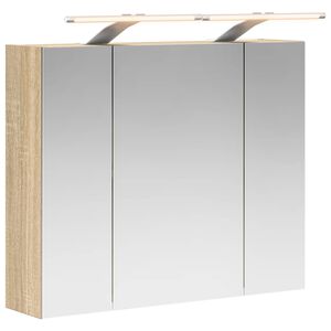 vidaXL Koupelnov&aacute; zrcadlov&aacute; skř&iacute;ň Sonoma dub 60 x 14,5 x 50 cm