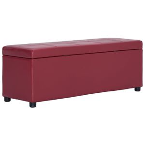 vidaXL Lavice s &uacute;ložn&yacute;m prostorem 116 cm v&iacute;nov&aacute; uměl&aacute; kůže