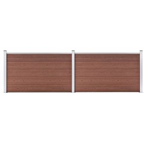 vidaXL Zahradn&iacute; plot WPC 353 x 106 cm hněd&yacute;