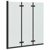 vidaXL Skl&aacute;dac&iacute; sprchov&yacute; kout Čern&aacute; 130 x 138 cm ESG sklo a hlin&iacute;k