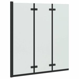vidaXL Skl&aacute;dac&iacute; sprchov&yacute; kout Čern&aacute; 130 x 138 cm ESG sklo a hlin&iacute;k