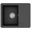 vidaXL Dřez Čern&aacute; 560 x 460 mm 80% Křemenn&eacute; a 20% Pryskyřice