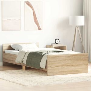 vidaXL R&aacute;m postele bez matrace dub sonoma 90 x 200 cm kompozitn&iacute; dřevo
