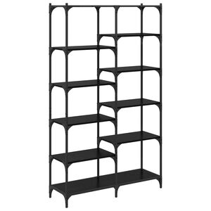 vidaXL Knihovna 9 &uacute;rovn&iacute; 100 x 32 x 170 cm Kompozitn&iacute; dřevo Čern&yacute; dub
