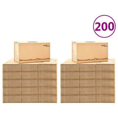 vidaXL Kartónové krabice na stěhování XXL 200 ks 60 x 33 x 34 cm