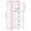 vidaXL Highboard 40 x 34 x 110 cm masivní hrubé mangovníkové dřevo