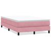 vidaXL Postel Box Spring bez matrace růžov&aacute; 120x210 cm samet