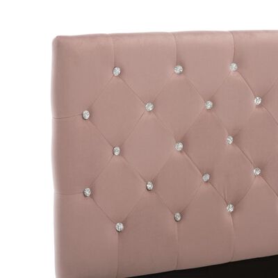 vidaXL Rám postele růžový textil 180 x 200 cm