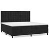 vidaXL Box spring postel s matrac&iacute; čern&aacute; 200x200 cm samet