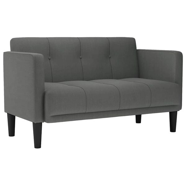 vidaXL Loveseat Sofa tmavě &scaron;ed&aacute; 111 cm textil