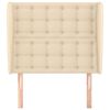 vidaXL Čelo postele typu ušák krémové 83 x 23 x 118/128 cm textil