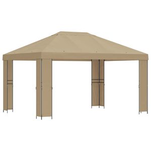 vidaXL Alt&aacute;n 4 &times; 3 m B&eacute;žov&aacute; Polyester a ocel 190 gsm