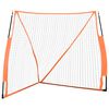 vidaXL Přenosn&aacute; baseballov&aacute; s&iacute;ť oranžov&aacute;/čern&aacute; 183x182x183cm polyester