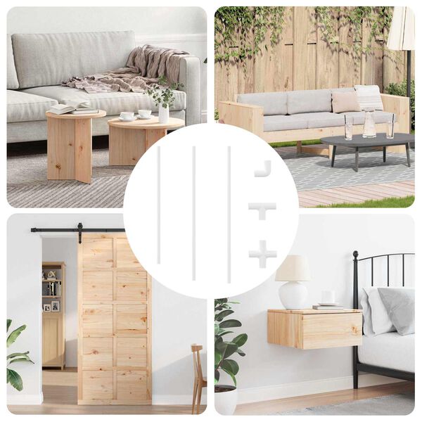 vidaXL PVC trubka 12 pcs B&iacute;l&aacute; 12,2 x 1,8 x 500 mm Mterialpp a PE