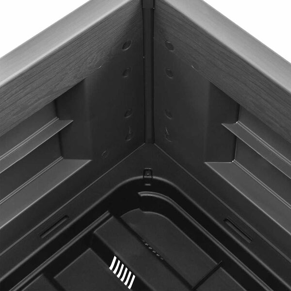 vidaXL Vyv&yacute;&scaron;en&yacute; z&aacute;hon PP kamenn&yacute; &scaron;ed&yacute; 43 x 43 x 35 cm