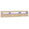 vidaXL TV skř&iacute;ňka s LED osvětlen&iacute;m dub sonoma 195 x 35 x 40 cm