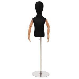 vidaXL Nastaviteln&yacute; manek&yacute;n 120-157 cm s podstavcem Unisex PP Čern&aacute;