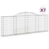 vidaXL Klenut&eacute; gabionov&eacute; ko&scaron;e 7 ks 300x30x100/120cm pozinkovan&eacute; železo