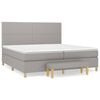 vidaXL Box spring postel s matrac&iacute; světle &scaron;ed&aacute; 200 x 200 cm textil