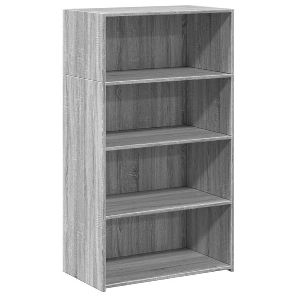 vidaXL Skříň highboard šedá sonoma 70 x 41 x 124 cm kompozitní dřevo