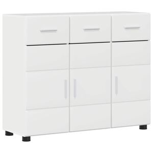 vidaXL Serv&iacute;rovac&iacute; skř&iacute;ň FLORIN 88,5 x 30,5 x 73 cm Vysoce leskl&aacute; b&iacute;l&aacute;