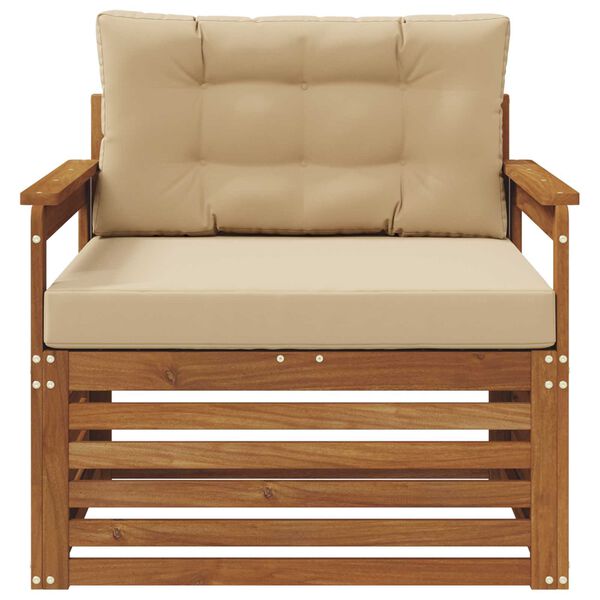 vidaXL Venkovn&iacute; pohovkov&aacute; souprava Masivn&iacute; ak&aacute;ciov&eacute; dřevo a polyester