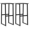 vidaXL Barové stoličky 2 ks černé 38x38x80 cm práškově lakovaná ocel