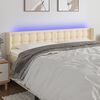 vidaXL Čelo postele s LED kr&eacute;mov&eacute; 183 x 16 x 78/88 cm textil