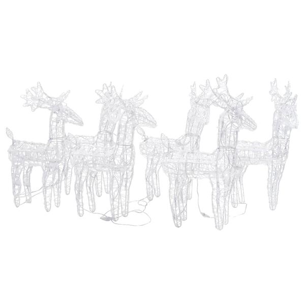 vidaXL Vánoční sobi 6 ks 240 vícebarevných LED diod akryl