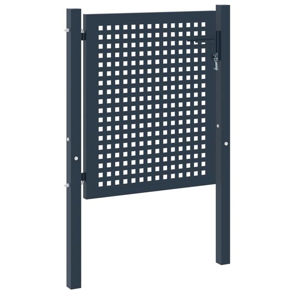 vidaXL Plotov&aacute; branka antracitov&aacute; 102 x 75 cm ocelov&aacute;