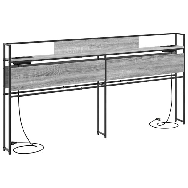 vidaXL &Uacute;ložn&eacute; čelo postele s čelo &Scaron;ed&aacute; sonoma 180 cm Kompozitn&iacute; dřevo