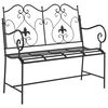 vidaXL Zahradn&iacute; lavice 2 -Seater 104 x 54 x 93 cm Ocel Čern&aacute;