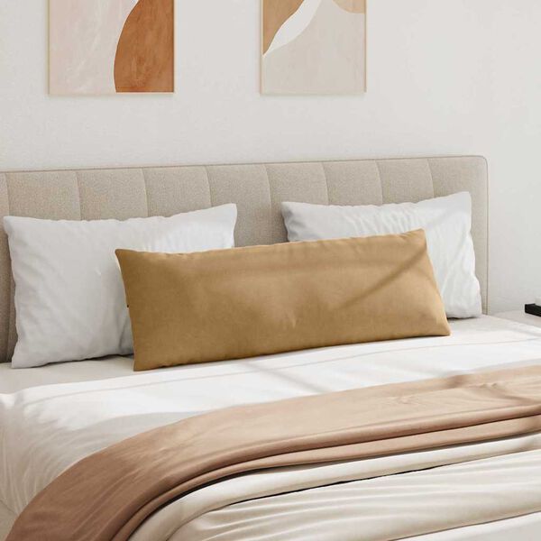 vidaXL Pohovkové polštáře 2 pcs Hnědá 120 x 40 cm Žebrovaná látka