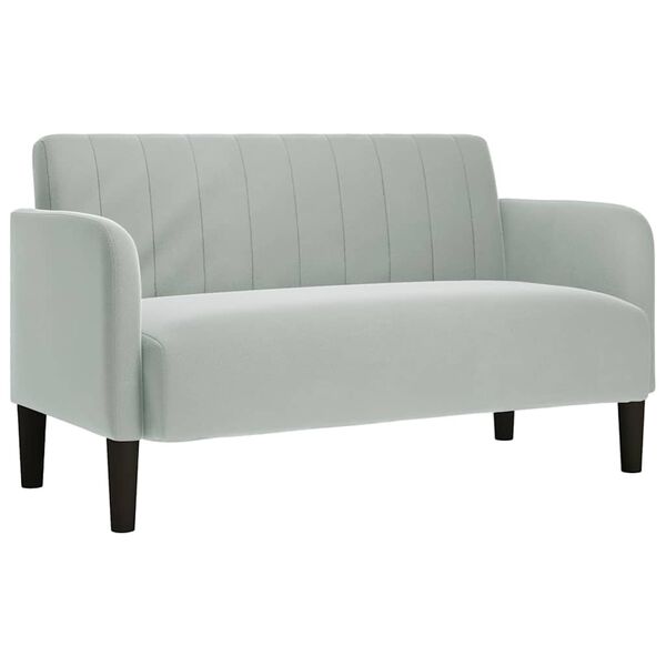 vidaXL Loveseat Sofa světle &scaron;ed&aacute; 109 cm samet
