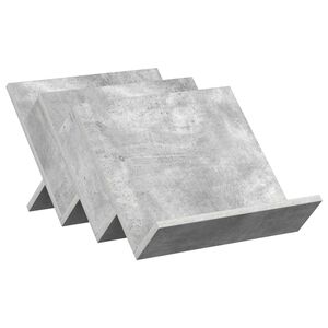 vidaXL Reg&aacute;l na časopisy s polic&iacute; Betonově &scaron;ed&aacute; 53 x 40 x 28,5 cm