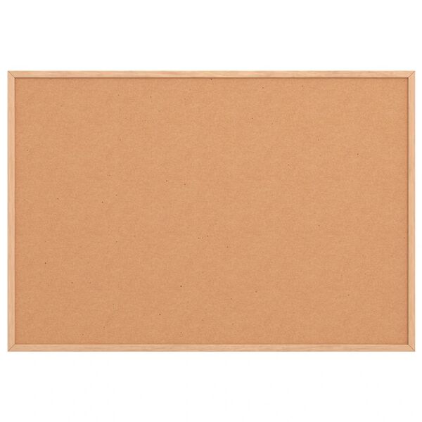 vidaXL Korkov&aacute; tabule s r&aacute;mem z masivn&iacute;ho borovicov&eacute;ho dřeva 80 x 55 cm