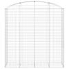 vidaXL Klenutý gabionový koš 200 x 50 x 200/220 cm pozinkované železo