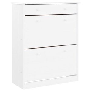 vidaXL Botn&iacute;k ALTA b&iacute;l&yacute; 77 x 35 x 96 cm masivn&iacute; borov&eacute; dřevo