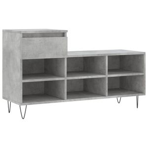 vidaXL Botn&iacute;k betonově &scaron;ed&yacute; 102x36x60 cm kompozitn&iacute; dřevo