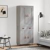 vidaXL Skř&iacute;ň highboard &scaron;ed&aacute; sonoma 69,5 x 34 x 180 cm kompozitn&iacute; dřevo