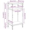 vidaXL Bočn&iacute; stůl s polic&iacute; Čern&yacute; dub 40 x 30 x 75 cm kompozitn&iacute; dřevo