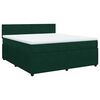 vidaXL Box spring postel s matrac&iacute; tmavě zelen&aacute; 180x200 cm samet