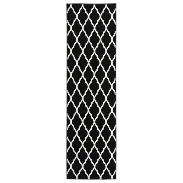 vidaXL Běhoun BCF černob&iacute;l&yacute; 60 x 200 cm