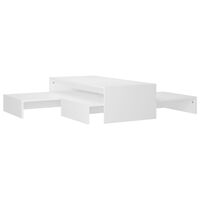 vidaXL Sada konferenčních stolků bílá 100 x 100 x 26,5 cm dřevotříska