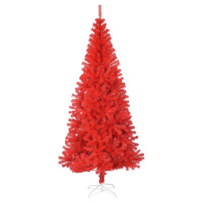 vidaXL Umělý vánoční stromek se stojanem červený 180 cm PVC