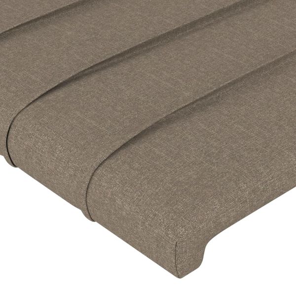 vidaXL Čelo postele 2 ks taupe 100x5x78/88 cm textil