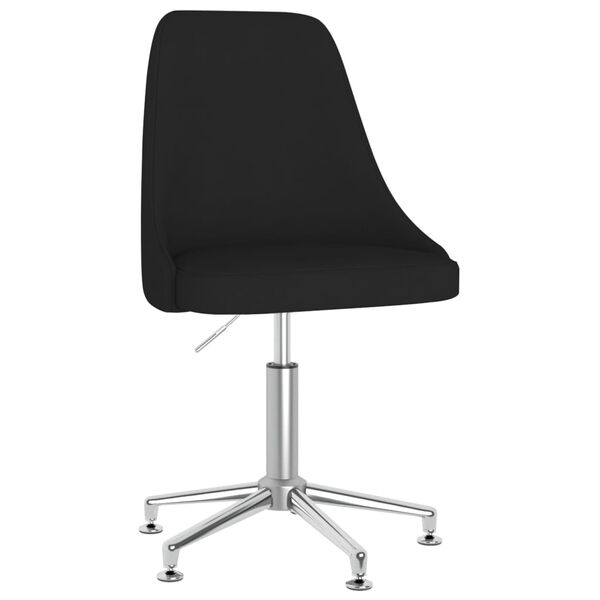 vidaXL Otočn&aacute; kancel&aacute;řsk&aacute; židle čern&aacute; textil