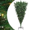 vidaXL Uměl&yacute; v&aacute;nočn&iacute; stromek vzhůru nohama s bal&oacute;nky Zelen&aacute; 180 cm PVC